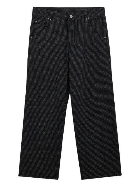pinstripe wide-leg jeans by PROTEMOA