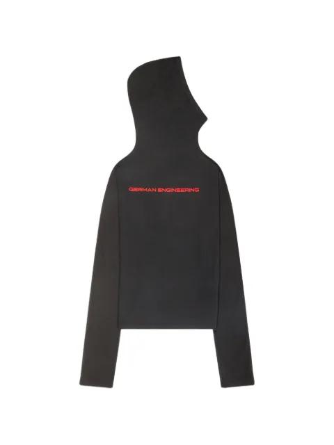 German Engineering twisted hoodie by PROTOTYPES