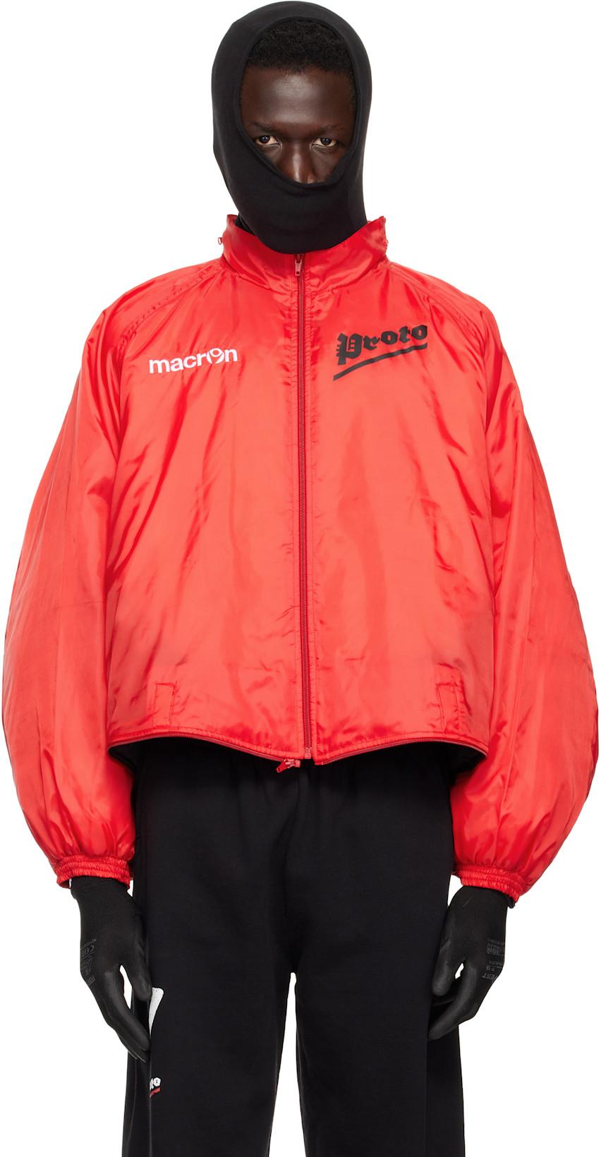 Red Two Way Padded Track Jacket by PROTOTYPES