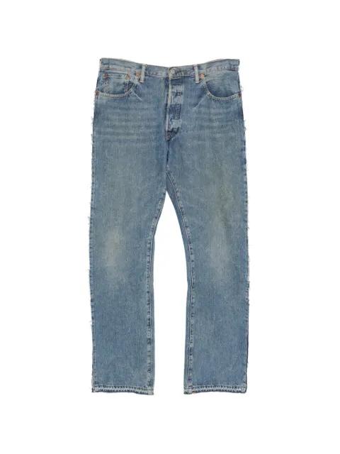 frayed straight-leg jeans by PROTOTYPES