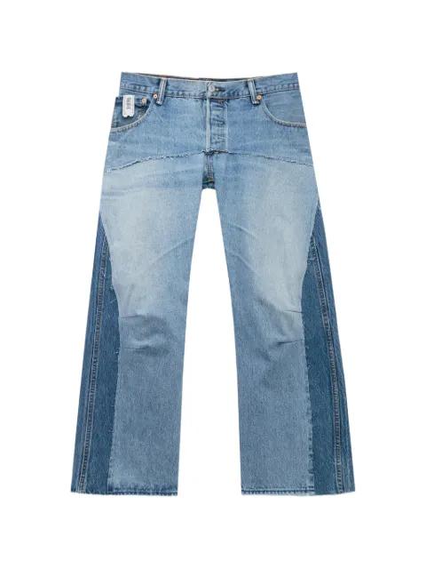 layered flared jeans by PROTOTYPES