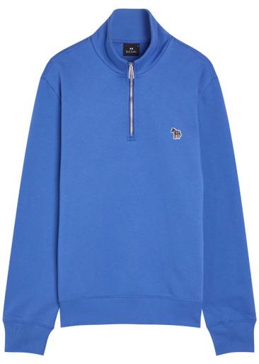 Appliquéd half-zip cotton sweatshirt by PS BY PAUL SMITH