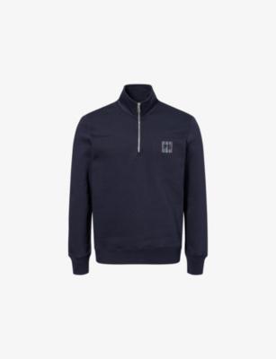 Logo-Embroidered Half-Zip Cotton Sweatshirt by PS BY PAUL SMITH