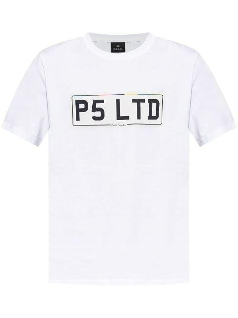 Number Plate-print cotton T-shirt by PS BY PAUL SMITH