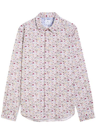 Patterned tailored fit stretch-cotton shirt by PS BY PAUL SMITH