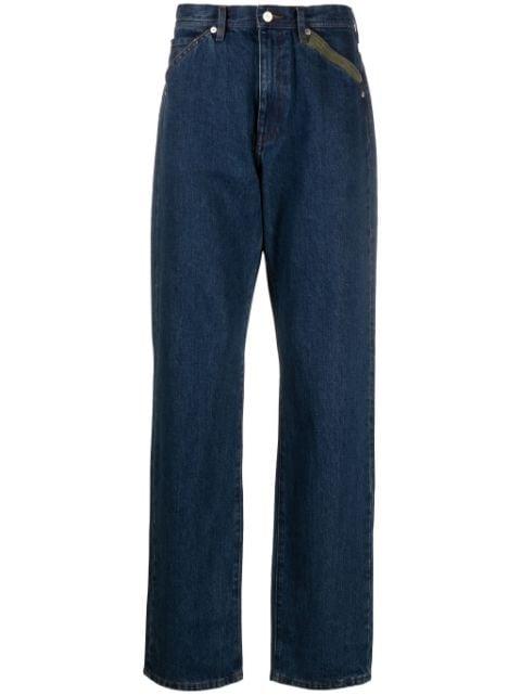 Plains-embroidered cotton jeans by PS BY PAUL SMITH