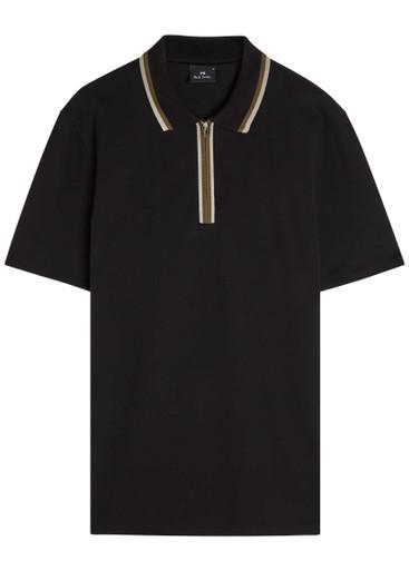 Striped-trim stretch-cotton polo shirt by PS BY PAUL SMITH
