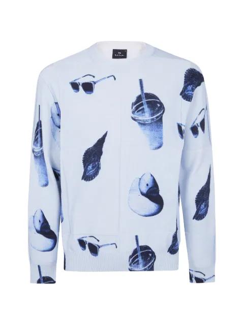 Sunbleached Snaps printed sweater by PS BY PAUL SMITH