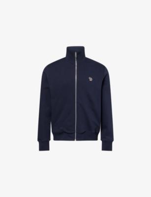 Zebra-Logo Zip Cotton Jumper by PS BY PAUL SMITH