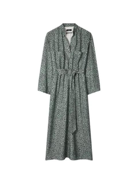 animal-print belted dress by PS BY PAUL SMITH