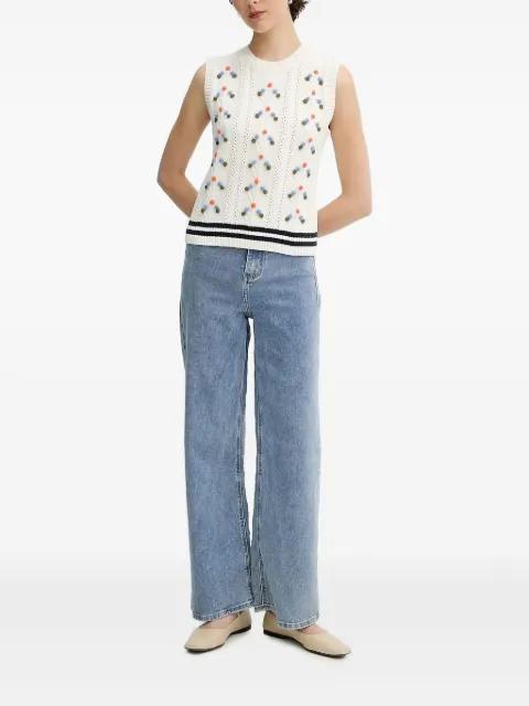 cable-knit pom-pom vest by PS BY PAUL SMITH