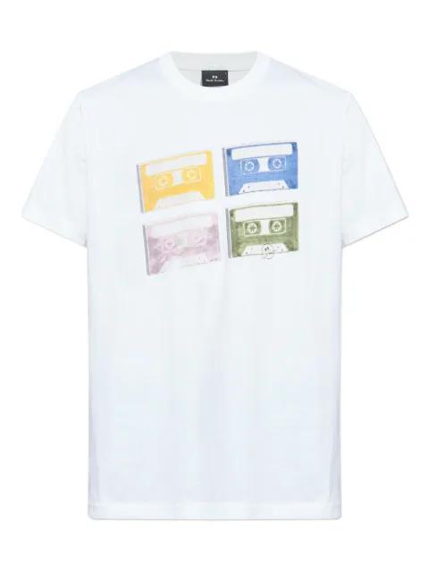 cassette-tape-print T-shirt by PS BY PAUL SMITH
