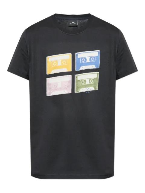 cassette-tape-print T-shirt by PS BY PAUL SMITH