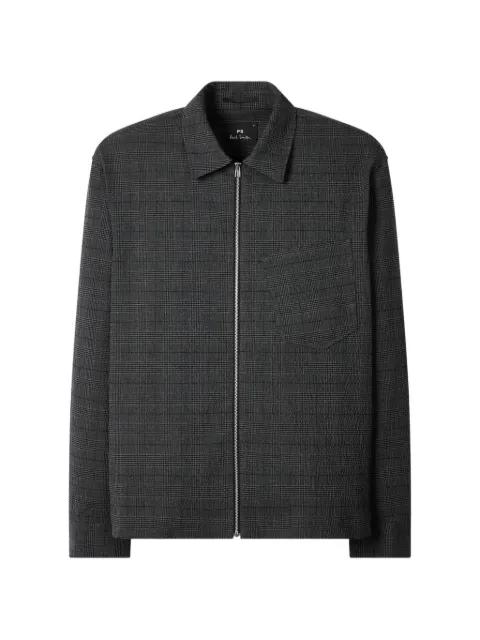check-pattern zip shirt jacket by PS BY PAUL SMITH