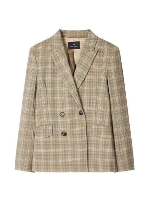 checked double-breasted blazer by PS BY PAUL SMITH