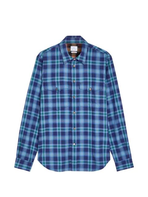 chest-pocket checked shirt by PS BY PAUL SMITH