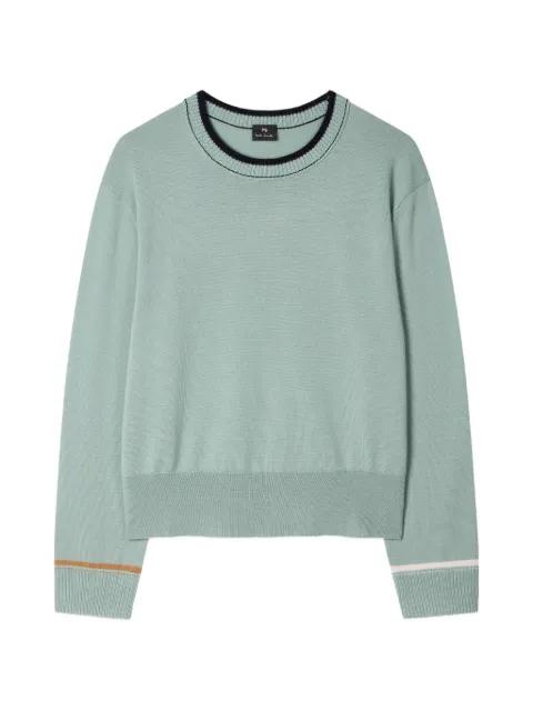 contrast-trim crew-neck sweater by PS BY PAUL SMITH