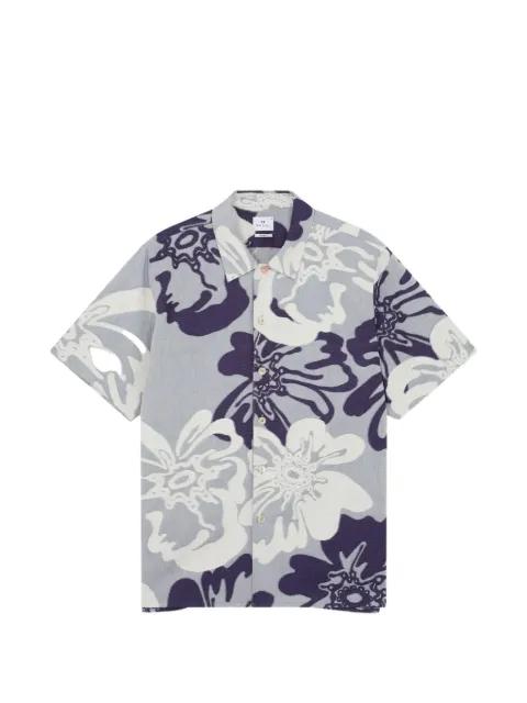 floral-jacquard short-sleeve shirt by PS BY PAUL SMITH