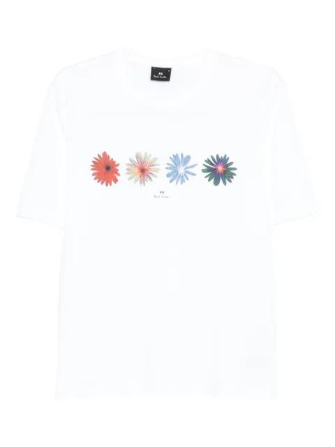 floral-print cotton T-shirt by PS BY PAUL SMITH