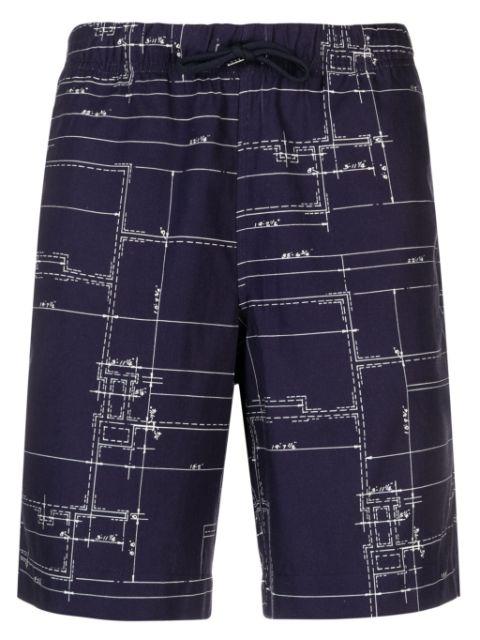 graphic-print cotton shorts by PS BY PAUL SMITH