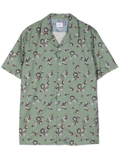 graphic-print organic cotton shirt by PS BY PAUL SMITH