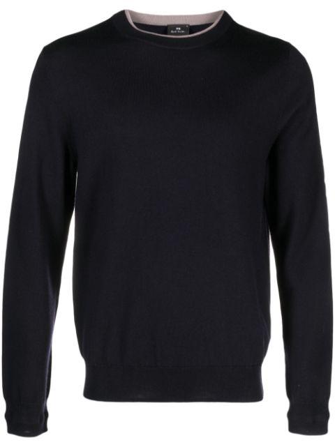 logo-embroidered merino jumper by PS BY PAUL SMITH