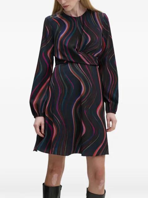 long-sleeve patterned mini dress by PS BY PAUL SMITH