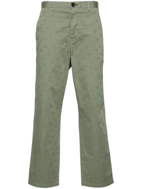 monogram-jacquard straight trousers by PS BY PAUL SMITH