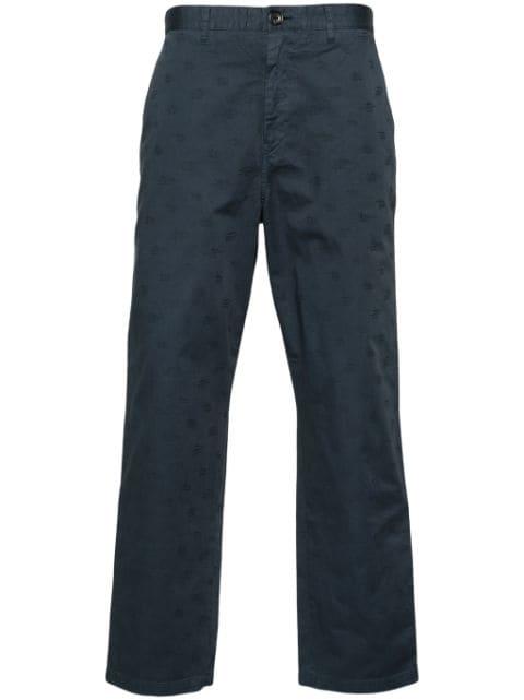 monogram-jacquard straight trousers by PS BY PAUL SMITH