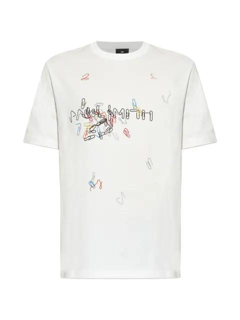 paperclip-print T-shirt by PS BY PAUL SMITH