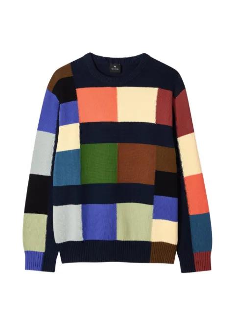 patchwork crew-neck sweater by PS BY PAUL SMITH