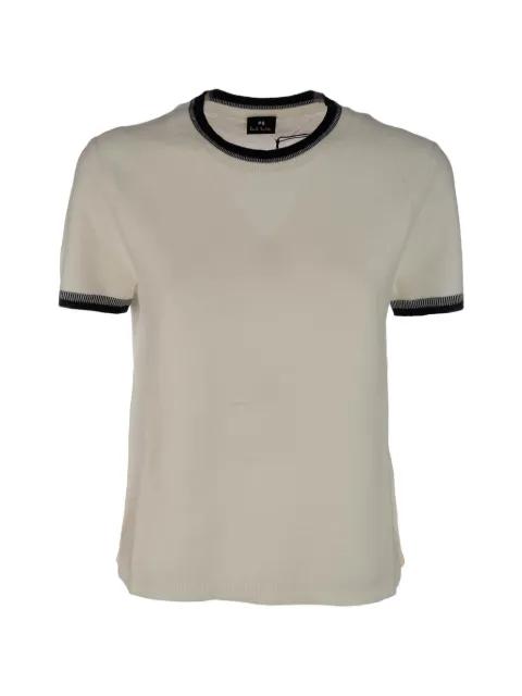 ribbed-trim knitted T-shirt by PS BY PAUL SMITH