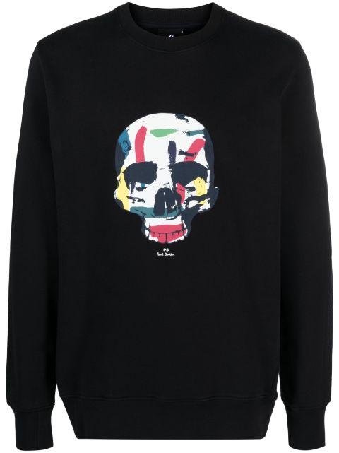 skull-print organic-cotton sweatshirt by PS BY PAUL SMITH