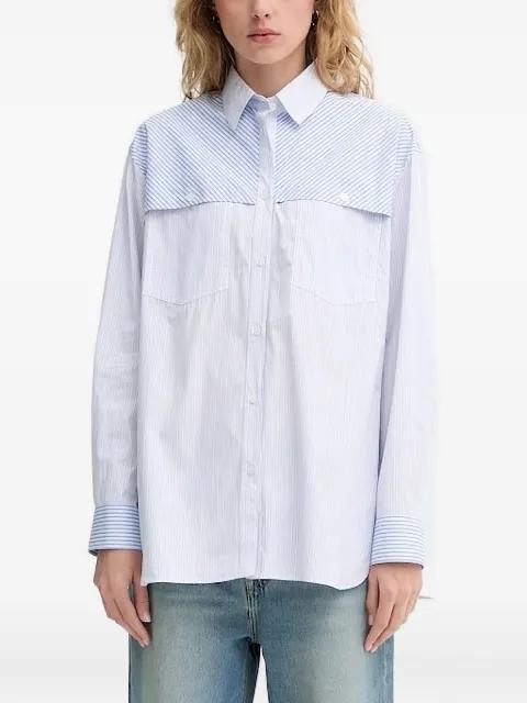 striped panelled shirt by PS BY PAUL SMITH
