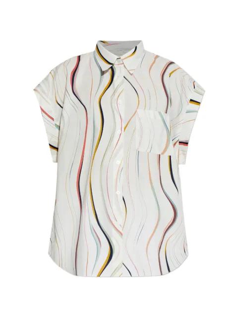 striped-pattern chest-pocket shirt by PS BY PAUL SMITH