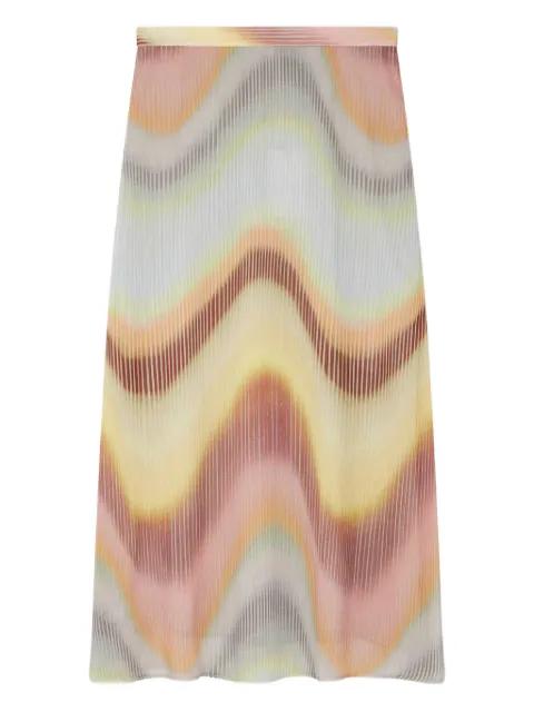wave-pattern midi skirt by PS BY PAUL SMITH