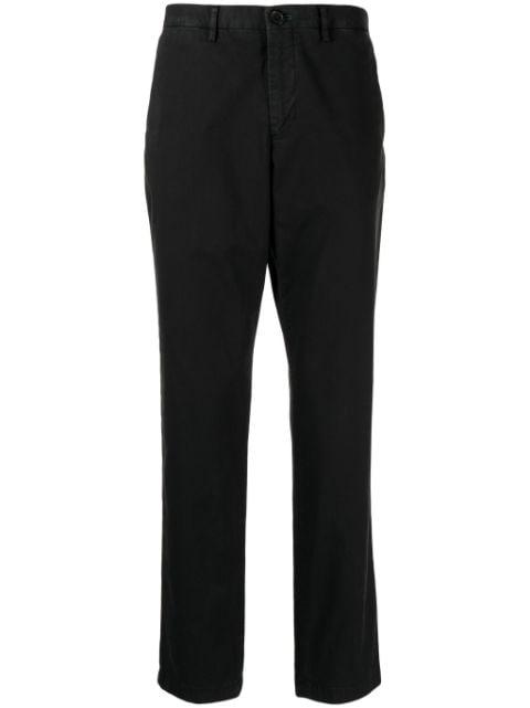 zebra-embroidered twill straight-leg trousers by PS BY PAUL SMITH