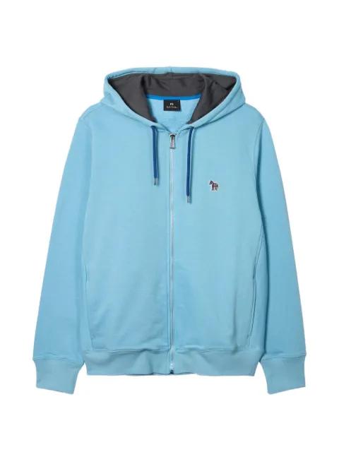 zebra-motif zip-up hoodie by PS BY PAUL SMITH