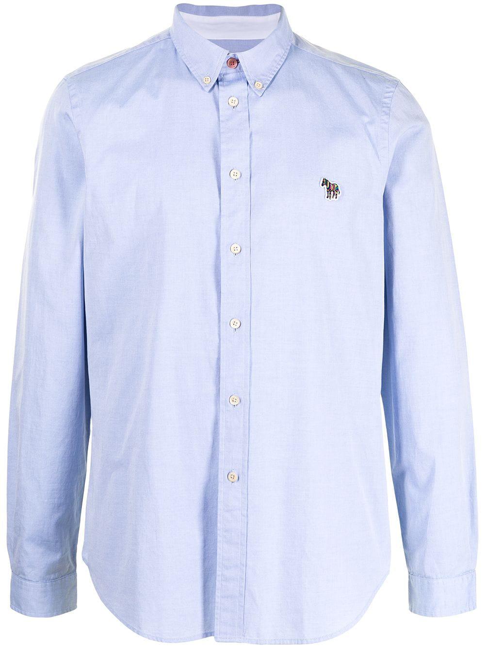 zebra patch cotton shirt by PS BY PAUL SMITH
