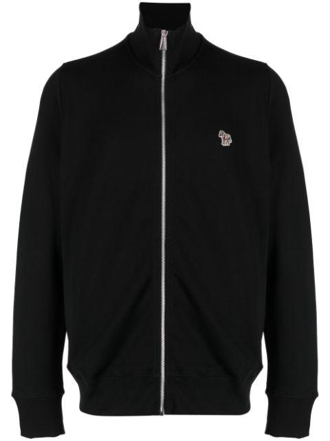 zebra-patch zip-fastening sweatshirt by PS BY PAUL SMITH