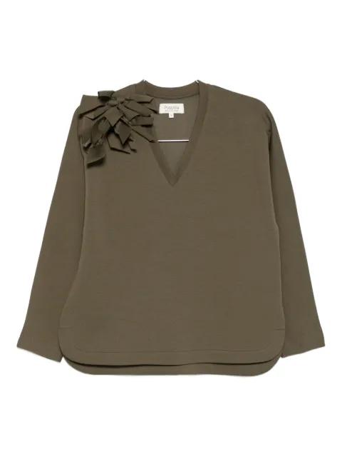 bow-appliqué T-shirt by PSOPHIA