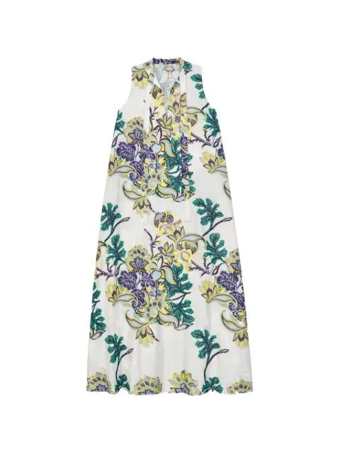 floral-print tie-neck dress by PSOPHIA