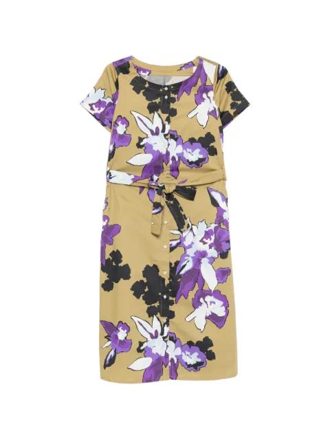 floral tie-waist dress by PSOPHIA