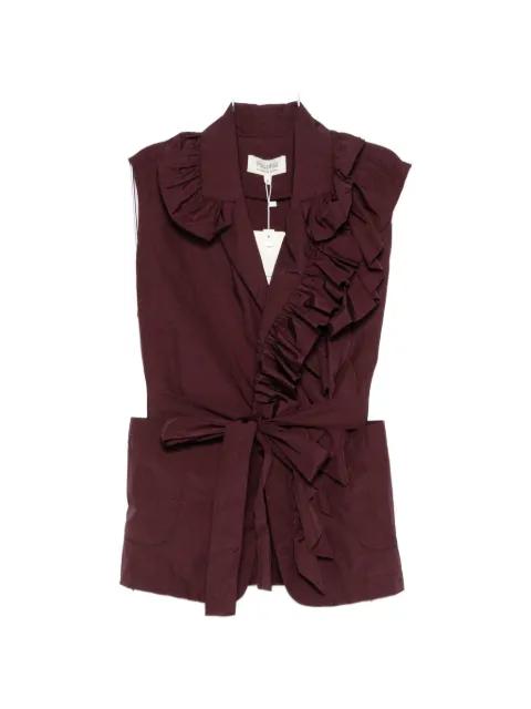 ruffled tie top by PSOPHIA