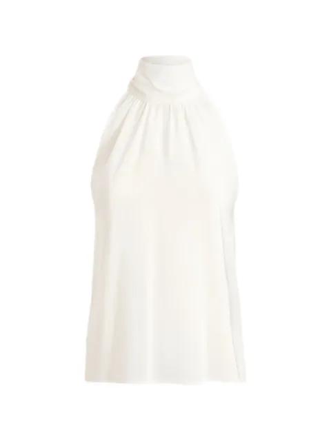 Anita bow-detail halterneck top by PT TORINO