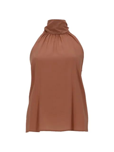 Anita halterneck gathered blouse by PT TORINO