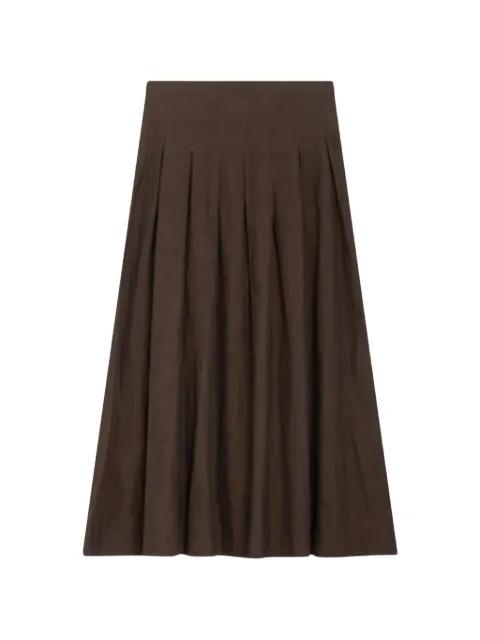Mirna knife-pleat high-waisted midi skirt by PT TORINO