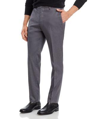 Slim Fit Flat Front Wool Trousers by PT TORINO