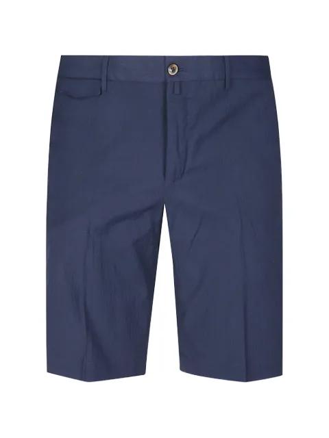 button-fastening pleated cotton shorts by PT TORINO