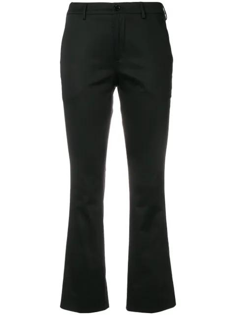 cropped slim-fit trousers by PT TORINO